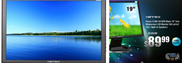 newegg Newegg: Hanns G 19 Widescreen LCD Monitor w/ Built in Speakers $89.99 (Was $129.99)