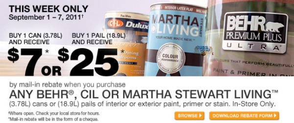 Home Depot Behr Paint Labor Day Rebate