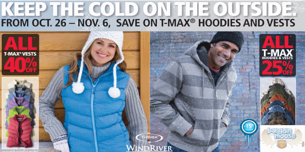 Mark’s: 40% Off T Max Vests; 25% Off Hoodies Photo Mark’s: 40% Off T Max Vests; 25% Off Hoodies
