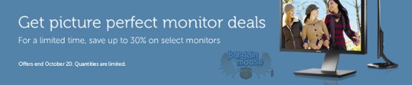dell Dell Canada: Save $50 $350 During The Monitor Sale Up to 30% Off