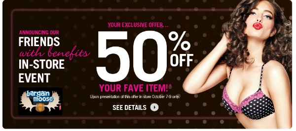 La Senza: 50% Off Any Item Printable Coupon