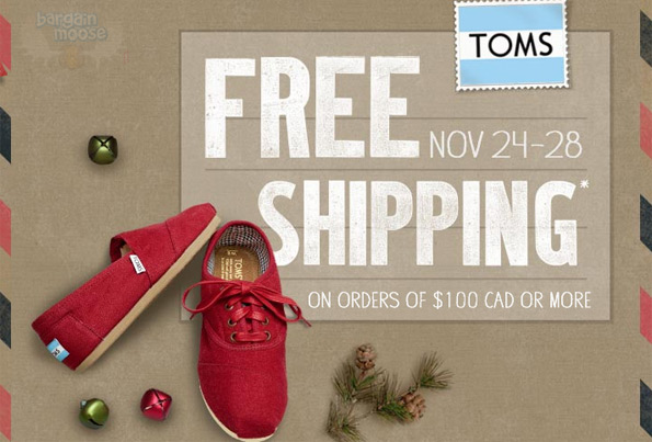Toms Toms.ca Free Expedited Shipping This Weekend ($100 Spend)