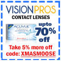 Get an extra 5% discount @ Visionpros.ca with code XMASMOOSE Get an extra 5% discount @ Visionpros.ca with code XMASMOOSE
