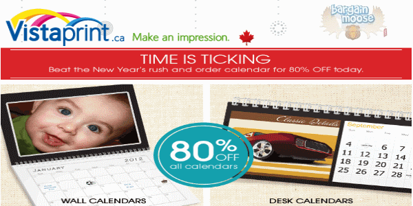 Vistaprint: 80% Off Calendars
