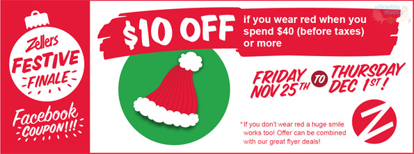 Zellers Canada: $10 Off $40 Or More Coupon