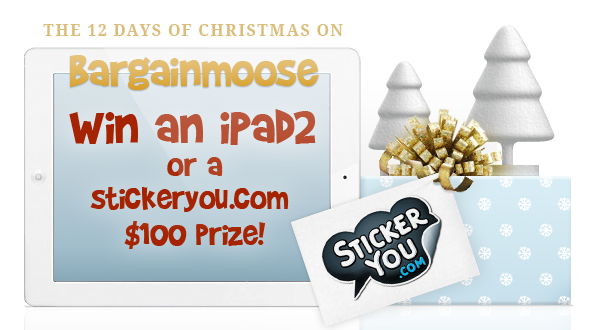 Win a $100 Stickeryou voucher or iPad 2! Day 4: Stickeryou $100 voucher & extra iPad 2 contest entries!