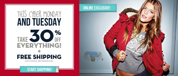 Garage Canada Cyber Monday 2 Day Special Save 30% Off All Orders & Free Shipping Nov 28 30