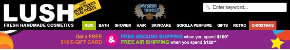lush Lush Canada: Get a FREE $10.00 E Gift Card and FREE Shipping