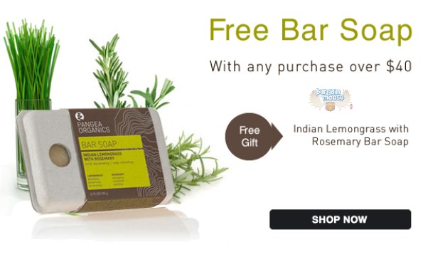 Pangea Organics: Free Bar Soap With $40+ Purchase