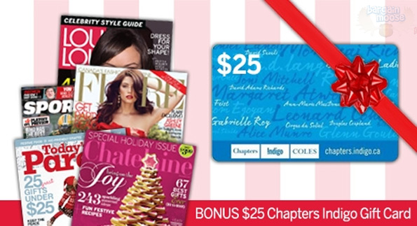 rdeals For $32: Get Chapters $25 Gift Card & 2 Rogers Magazine Subs @ rdeals.ca