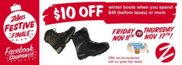 Zellers Canada: Save $10 Off Winter Boots Coupon