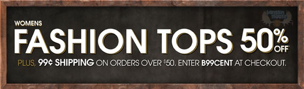 Bootlegger Canada: Save 50% Off Womens Fashion Tops & $0.99 Shipping