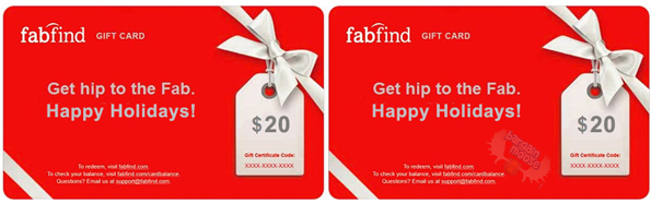 Fab Find: 25% Off Fab Find Gift Cards Today Only 