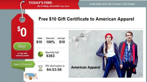 Fab Find: Free $10 Gift Card to American Apparel