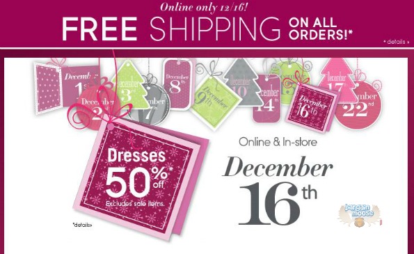Addition Elle & Penningtons: 50% Off all Outerwear and Winter Acessories at Pen. and 50% Off All Dreses at AE + More! (Dec 16)