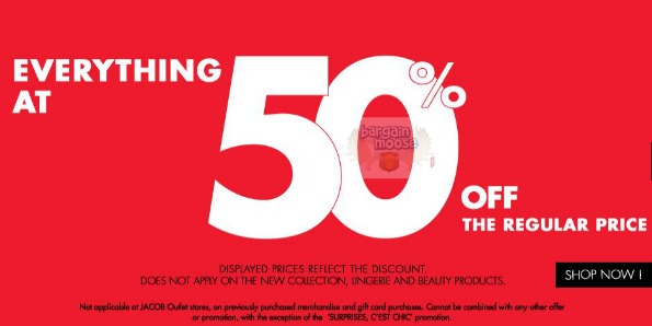 Jacob Canada: Save 50% on All Regular Priced Items Photo Jacob Canada: Save 50% on All Regular Priced Items
