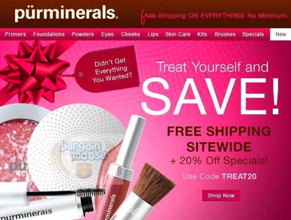Pur Minerals: Save 20% on Specials Coupon Code + Free Shipping + Free Gifts 