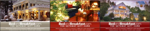 bedandbreakfast BedandBreakfast.com: Free $75 GC with $250 GC Purchase