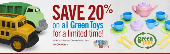 Chapters Canada: 20% Off Green Toys
