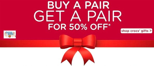 Crocs Canada: Buy a Pair Get a Pair 50% Off sitewide Photo Crocs Canada: Buy a Pair Get a Pair 50% Off sitewide