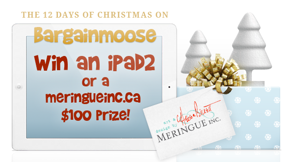 day10 meringueinc Day 10 Christmas Contest: Win $100 Meringueinc.ca Voucher & Extra iPad 2 Contest Entries!