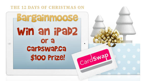 Win a $100 Cardswap voucher or extra iPad 2 contest entries! Day 11 Christmas Contest: Win $100 Voucher Of Your Choice From Cardswap & Extra iPad 2 Contest Entries!