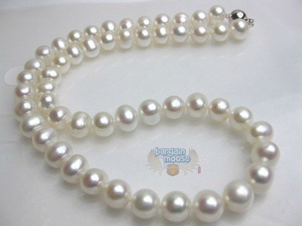 ebay eBay Canada: 9 mm AA White Freshwater Pearl Necklace $16.99 (87% Off)