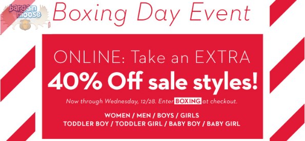 Gap Canada: Extra 40% Off Sale Boxing Week