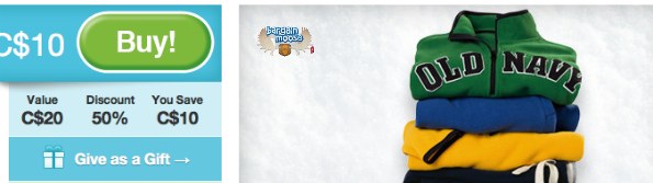 Groupon: $10 for $20 Worth at Old Navy Canada