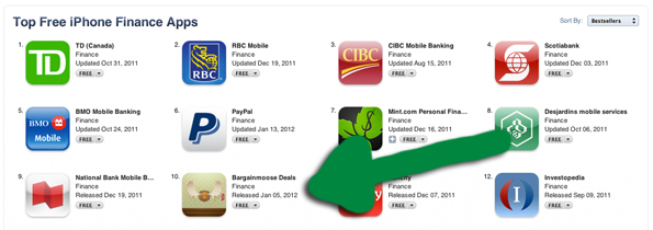 Bargainmoose-Deals Yay! Bargainmoose Deals App got to the Top 10 in Finance @ iTunes!