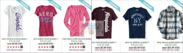 Aeropostale: Clearance up to 80% off and Coupon Code for 15% off Photo Aeropostale: Clearance up to 80% off and Coupon Code for 15% off