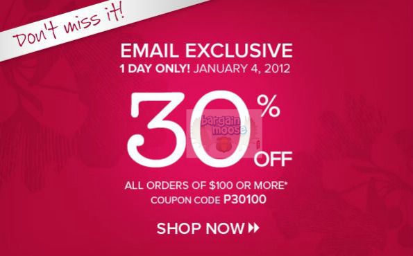 Penningtons Canada: Today Only 30% Off $100 Coupon Code