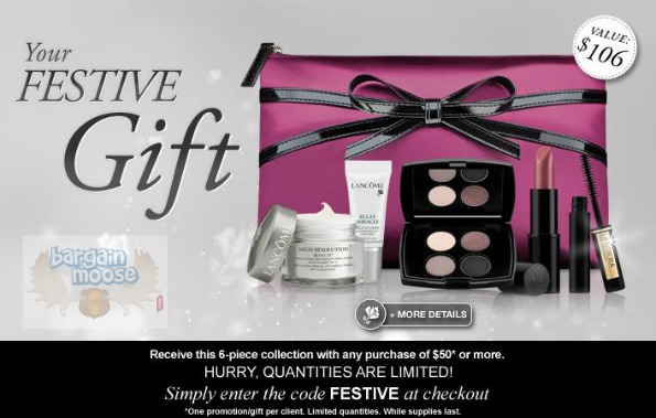 Lancome Canada: Coupon Code for a Free Gift with Purchase 