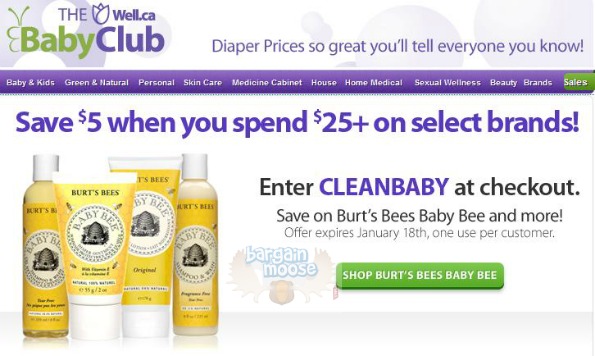 Well.ca: Save $5 when you spend $25 with Coupon Code on Select Baby Products