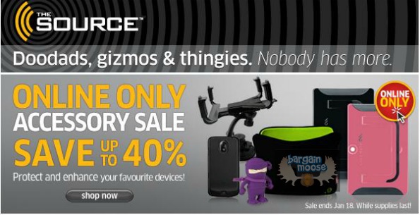 The Source Canada: Accessory Sale up to 40% Off
