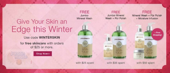 Pur Minerals: Coupon Code for Free Skin Care Gifts with Purchase (valued up to $81) 