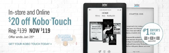 Chapters Canada:Kobo Touch $119 (was $139) Photo Chapters Canada:Kobo Touch $119 (was $139)