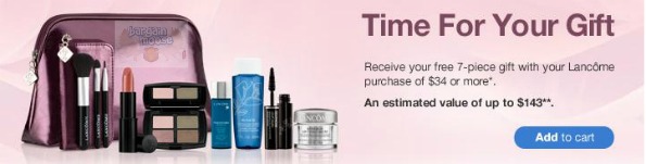 Sears Canada: Free 7 Piece Lancome Gift Set with $34 Lancome Purchase (Valued at $143) Photo Sears Canada: Free 7 Piece Lancome Gift Set with $34 Lancome Purchase (Valued at $143)