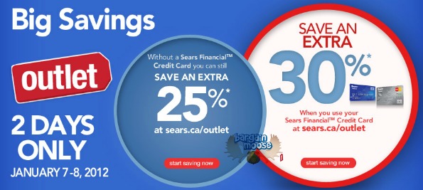 Sears Canada: Save An Extra 25% 30% Off Outlet Prices Photo Sears Canada: Save An Extra 25% 30% Off Outlet Prices