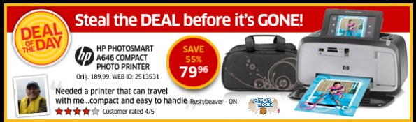 source The Source: 55% Off HP Photosmart A646 Compact Photo Printer $79.96