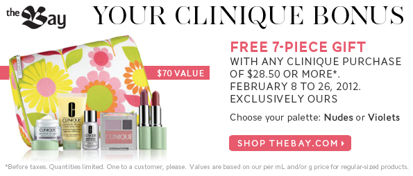 Clinique-Bonus_595x254_en The Bay Canada: New Clinique Bonus ($70 Value) With $28.50 Spend