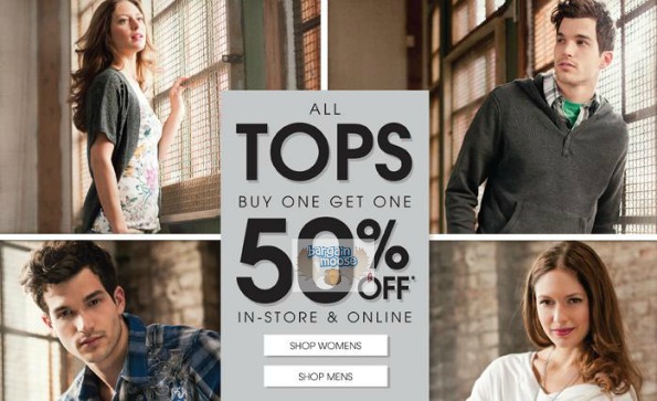 Bootlegger Canada: BOGO 50% All Tops