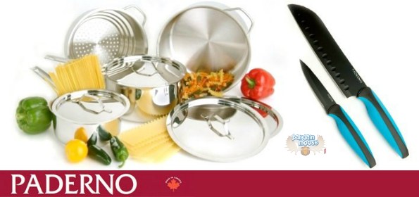 TeamBuy Canada: $189 for a Paderno 8 Piece Summerside Cookware Set with Bonus Knives   S&T Included ($630 Value)
