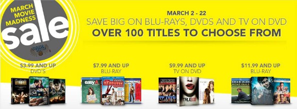 Best Buy Canada: March Movie Madness Movies starting at just $3.99 Photo Best Buy Canada: March Movie Madness Movies starting at just $3.99