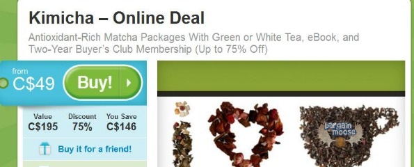 Groupon: Antioxidant Rich Matcha Packages and Two Year Buyer’s Club Membership (Up to 75% Off) Photo Groupon: Antioxidant Rich Matcha Packages and Two Year Buyer’s Club Membership (Up to 75% Off)
