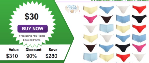dealathons Dealathons Canada: $30 For 31 pairs of Underwear From American Apparel ($310 Value)