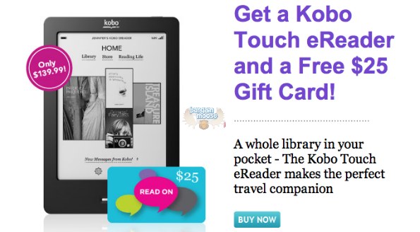 kobobooks Kobobooks: Free $25 Gift Card with Kobo Touch eReader Purchase