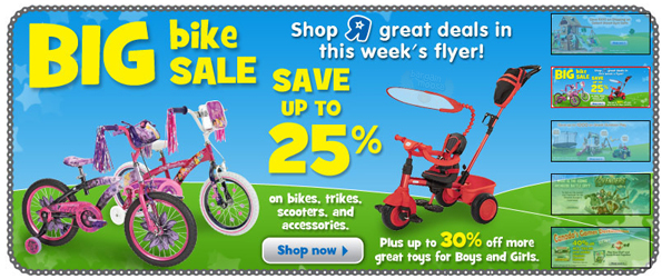 Bike-Sale Toys R Us Canada BIG Bike Sale! Up To 25%...
