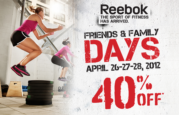 Reebok Friend & Family Days Now On In Store