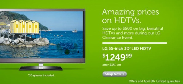 Dell Canada: LG TV Clearance Event Save up to $500